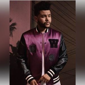 H&M Black and Red Bomber Jacket with Ribbed Cuffs